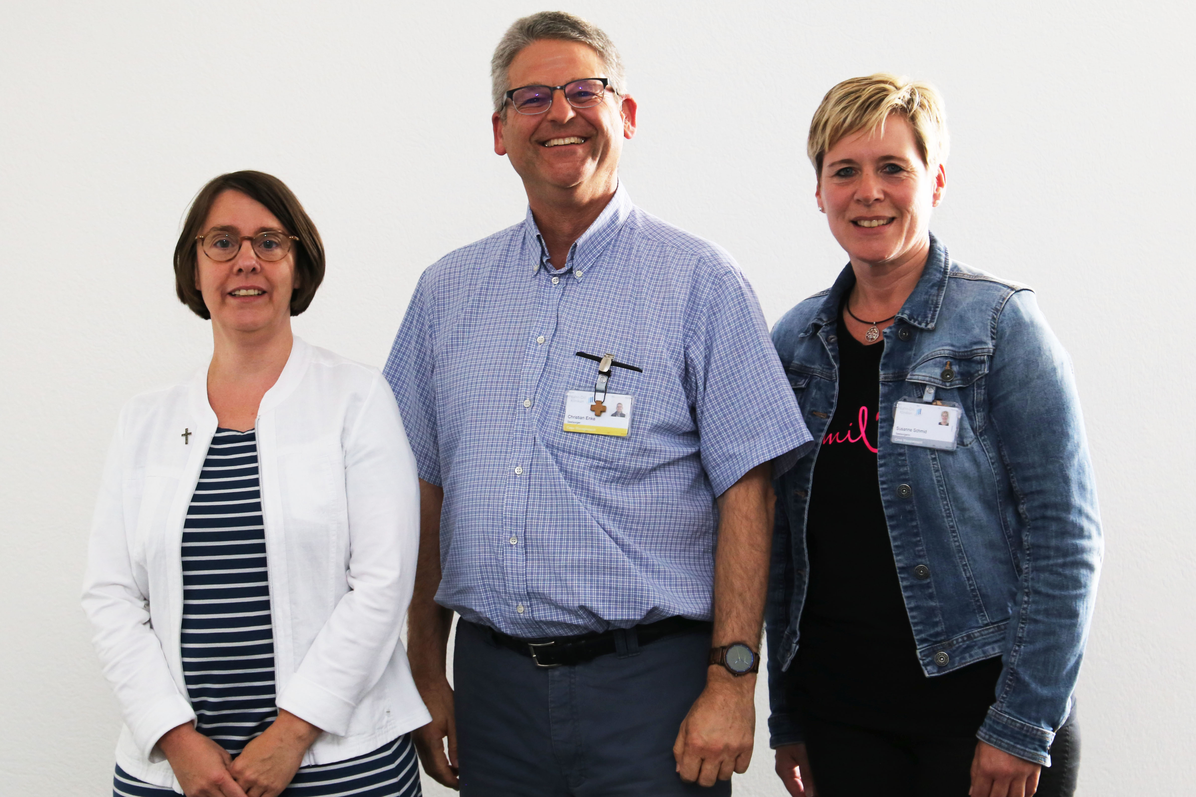 Das Seelsorge-Team am Klinikum Wetzlar, Friederike Fleck, Christian Enke und Susanne Schmid 