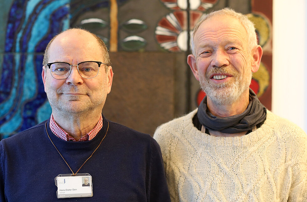 Seelsorger Hans-Dieter Dörr und Peter Hermann