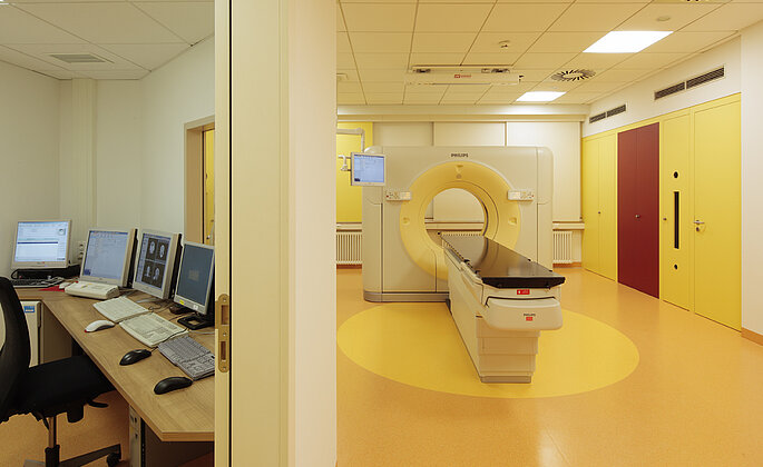 CT-Raum der Klinik für Strahlentherapie und Radioonkologie des Klinikum Wetzlar