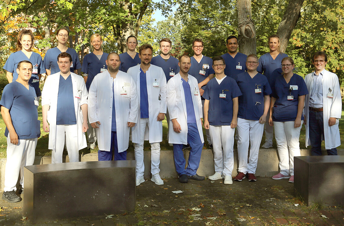 Gruppenbild: Das Team der Medizinischen Klinik 1. 