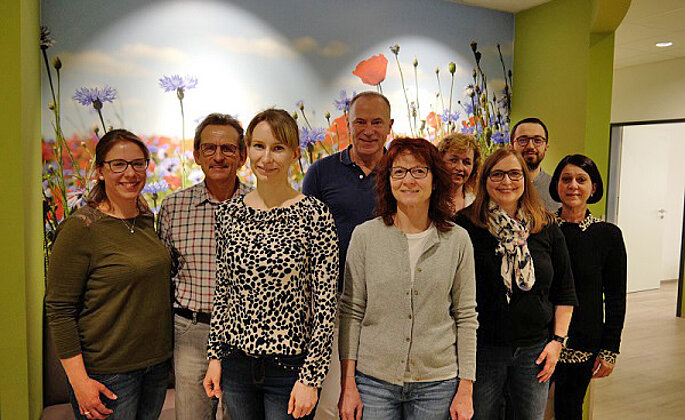 Gruppenbild der Mitarbeiter des Landarztnetzes in Breitscheid. 