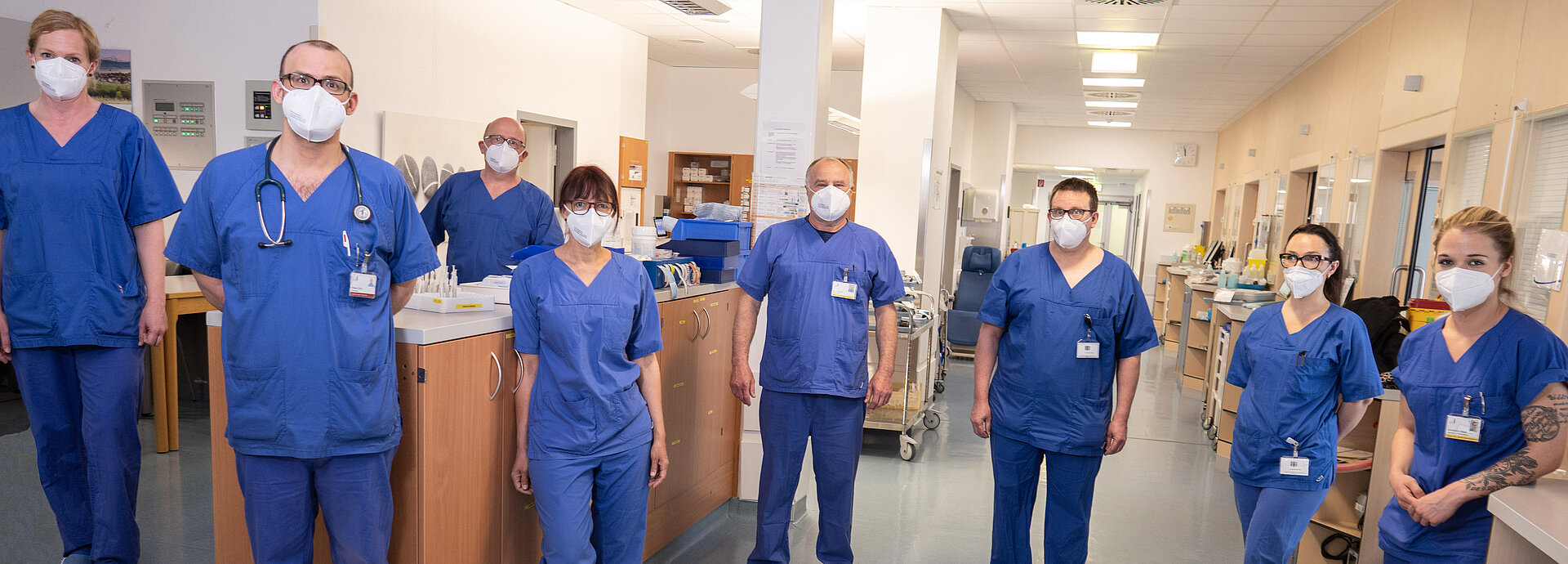 Team der Intensivstation der Dill-Kliniken in Dillenburg. 